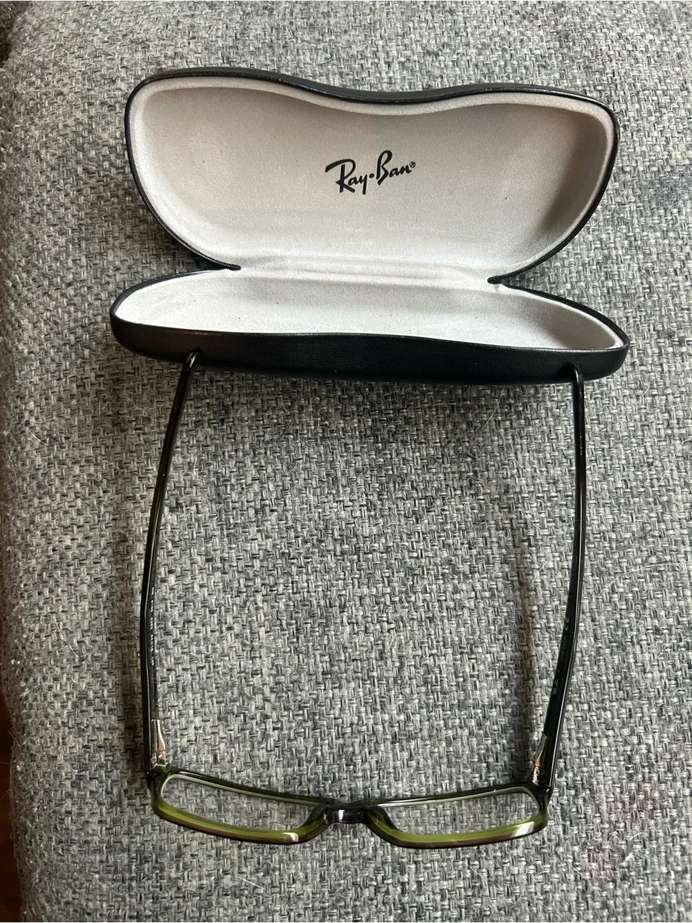 Ray-Ban RB5169 Optics Eyeglasses in a polished Havana-on-green acetate rectangle
